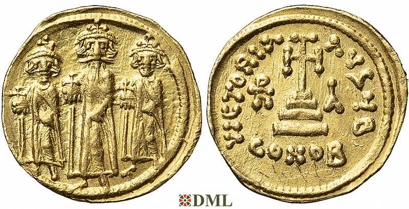 Солид, Византия, Heraclius (610-641), Heraclius Constantine (613–641), Heraclius (632–638), м.д. Constantinople
