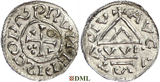 Денарий, Германия, Швабия, Bruno (1006-1029), м.д. Augsburg, монетарий •WI, Hahn 1976, 142a1