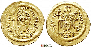 Солид, Византия, Maurice Tibere (582-602), м.д. Constantinople