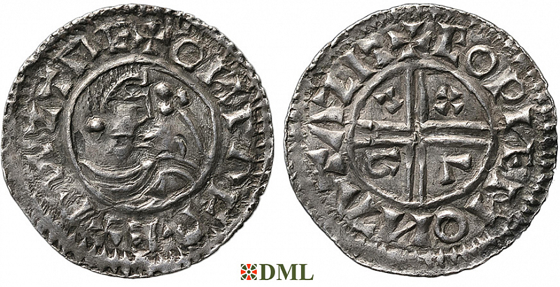 Денарий, Швеция, Olaf Skötkonung (995-1021), м.д. Sigtuna, Malmer -:-