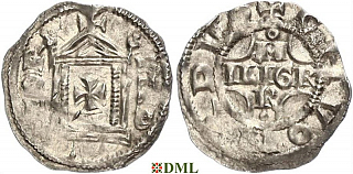 Денарий, Германия, Верхняя Лотарингия, Pilgrim (1027-1036) и Konrad II (1027-1039), м.д. Andernach, Dbg. 451