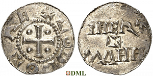 Денарий, Германия, Саксония, Otto III (983-1002), м.д. Dortmund, Dbg. 743
