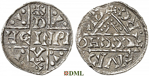Денарий, Германия, Бавария, Heinrich V (1018-1023), м.д. Regensburg, монетарий CCCHO, Hahn 1976, 31d8
