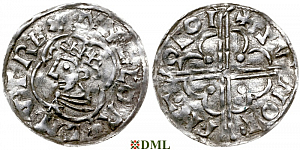 Денарий, Англия, Cnut (1016-1035), м.д. York, монетарий Sunulf, North 781