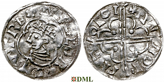 Денарий, Англия, Cnut (1016-1035), м.д. York, монетарий Sunulf, North 781