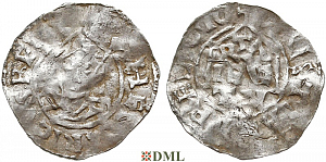 Денарий, Германия, Нижняя Лотарингия, Heinrich II (1002-1024), м.д. Utrecht, Ilisch 2000, 10.1