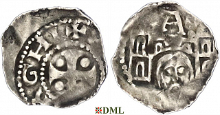 Денарий, Германия, Верхняя Лотарингия, Poppo (1016-1047), м.д. Trier, Dbg. 468
