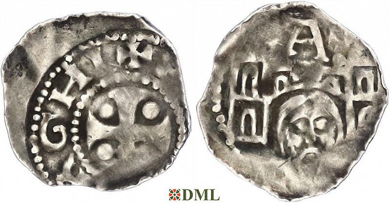 Денарий, Германия, Верхняя Лотарингия, Poppo (1016-1047), м.д. Trier, Dbg. 468