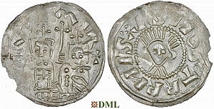 Денарий, Чехия, Богемия, Jaromir (1003-1034), м.д. Prague,  Šmerda 1996, 104a
