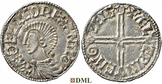 Денарий, Англия, Æthelred II (978-1016), м.д. Chester, монетарий Ælfwine, North 774