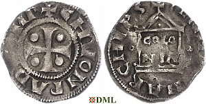 Денарий, Германия, Нижняя Лотарингия, Konrad II (1027-1039), Hermann II (1036-1056), м.д. Koln, Dbg. 385