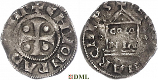 Денарий, Германия, Нижняя Лотарингия, Konrad II (1027-1039), Hermann II (1036-1056), м.д. Koln, Dbg. 385