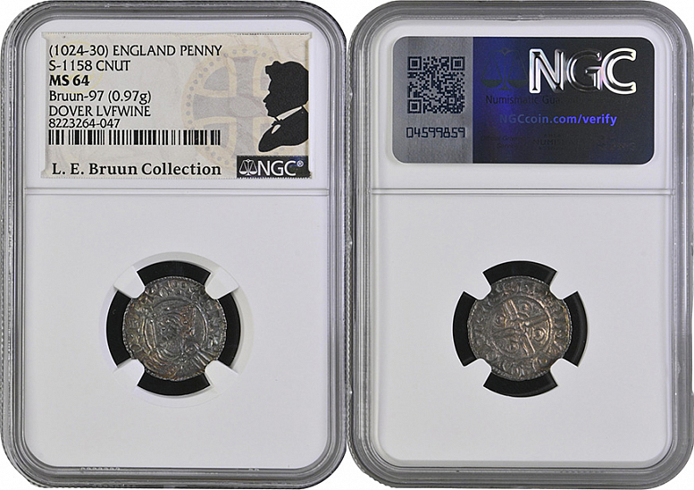 Денарий, Англия, Cnut  (1016-1035), м.д. Dover, монетарий Lufwine, North 787