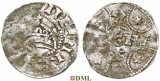 Денарий, Германия, Швабия, Heinrich II (1002-1024), м.д. Strassburg, Dbg. 915