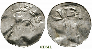 Денарий, Германия, Саксония, Adalbert (1043-1072), м.д. Bremen, Dbg. 1777