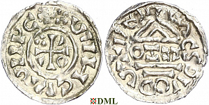 Денарий, Германия, Бавария, Heinrich II (1002-1024), м.д. Salzburg, монетарий CEZO, Hahn 1976, 89a2