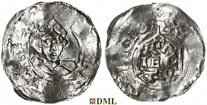 Денарий, Германия, Нижняя Лотарингия, Hendrik II (1002-1024), м.д. Utrecht, Ilisch 2000, 10.1