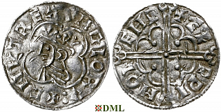 Денарий, Англия, Cnut (1016-1035), м.д. Leicester, монетарий Ælfwig, North 781