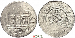 Денарий, Германия, Саксония, Anonymous bishop, м.д. Bardowick, Dbg. 1783