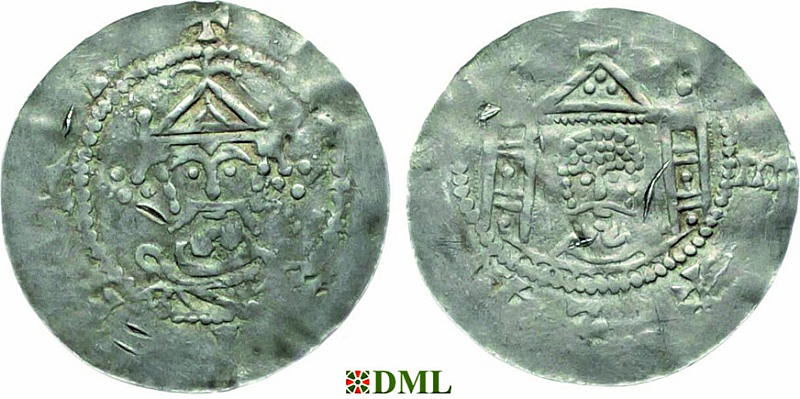 Денарий, Германия, Саксония, Heinrich III (1039-1056), м.д. Erfurt, Dbg. 883
