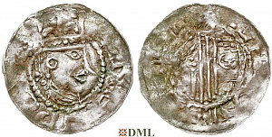 Денарий, Германия, Швабия, Heinrich II (1002-1024), м.д. Esslingen, Dbg. 951
