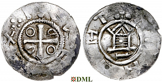 Обол, Германия, Саксония, Otto III (983-1002), м.д. Goslar, type OAP