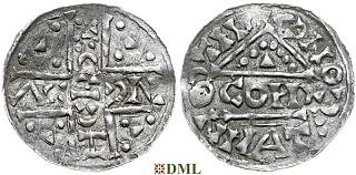 Денарий, Германия, Бавария, Heinrich V (1004-1026), м.д. Regensburg, монетарий CONR, Hahn 1976, 31c2