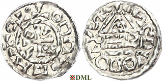 Денарий, Германия, Бавария, Heinrich II (1002-1024), м.д. Salzburg, монетарий CEZO, Hahn 1976, 89a2