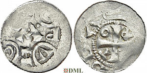 Денарий, Германия, Саксония, Anonymous bishop, м.д. Bardowick, Dbg. 1292