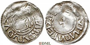 Денарий, Германия, Саксония, Bernhard I (973-1011), м.д. Luneburg, Dbg. 585