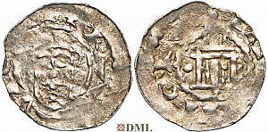 Денарий, Германия, Швабия, B. Hermann (1048-1065), м.д. Strassburg, Dbg. 1604
