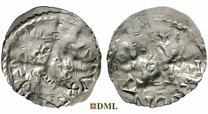 Денарий, Германия, Бавария, Heinrich VII (1042-1047), м.д. Regensburg, Hahn 1976, 47