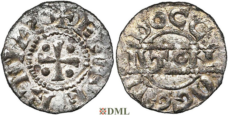 Денарий, Германия, Нижняя Лотарингия, Egbert I (1038-1050) м.д. Dokkum, Ilisch 2000, 21.17