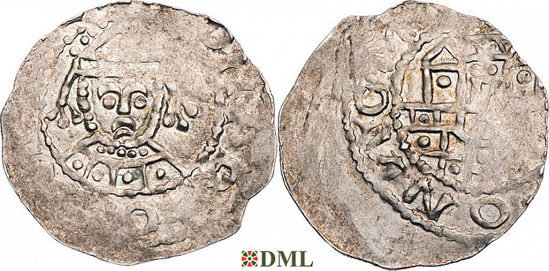 Денарий, Германия, Бавария, Henrich IV (1056-1106), м.д. Regensburg, Hahn 1976, 54