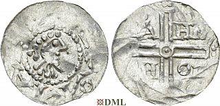 Денарий, Германия, Нижняя Лотарингия, Gf. Hermann (1020-1051), м.д. Emden, Dbg. 772