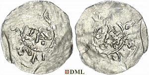 Денарий, Германия, Швабия, Anonymous bishop, м.д. Basel, Dbg.