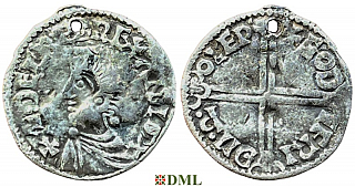 Денарий, Англия, Æthelred II (978-1016), м.д. Lewes, монетарий Godfrid, North 774