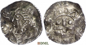 Денарий, Германия, Верхняя Лотарингия, Dietrich II (1006-1047), м.д. Metz, Dbg. 24