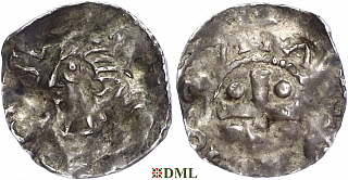 Денарий, Германия, Верхняя Лотарингия, Dietrich II (1006-1047), м.д. Metz, Dbg. 24