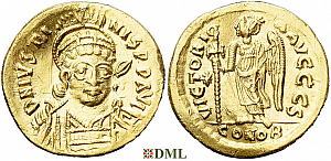 Солид, Византия, Justin I (518-527), м.д. Constantinople
