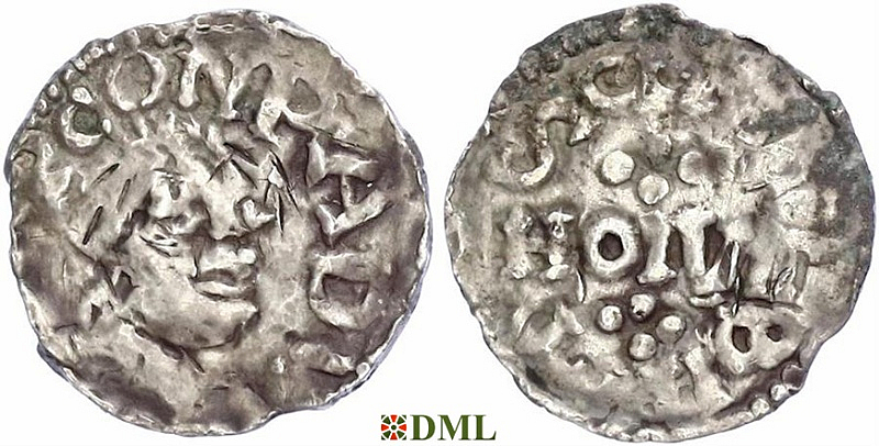 Денарий, Германия, Нижняя Лотарингия, Konrad II (1027-1039), м.д. Huy, Ilisch 2014, 33.9