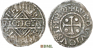 Денарий, Германия, Нижняя Лотарингия, Anonymous bishop, м.д. Antwerpen, Ilisch 2014, 26.3.1