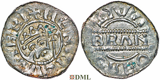 Денарий, Германия, Нижняя Лотарингия, Bruno III (1050-1057), м.д. Leeuwarden, Ilisch 2000, 21.14