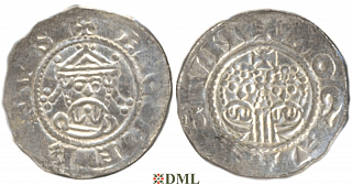 Денарий, Германия, Нижняя Лотарингия, Gf. Egbert II (1068-1090), м.д. Dokkum, Ilisch 2000, 22.5